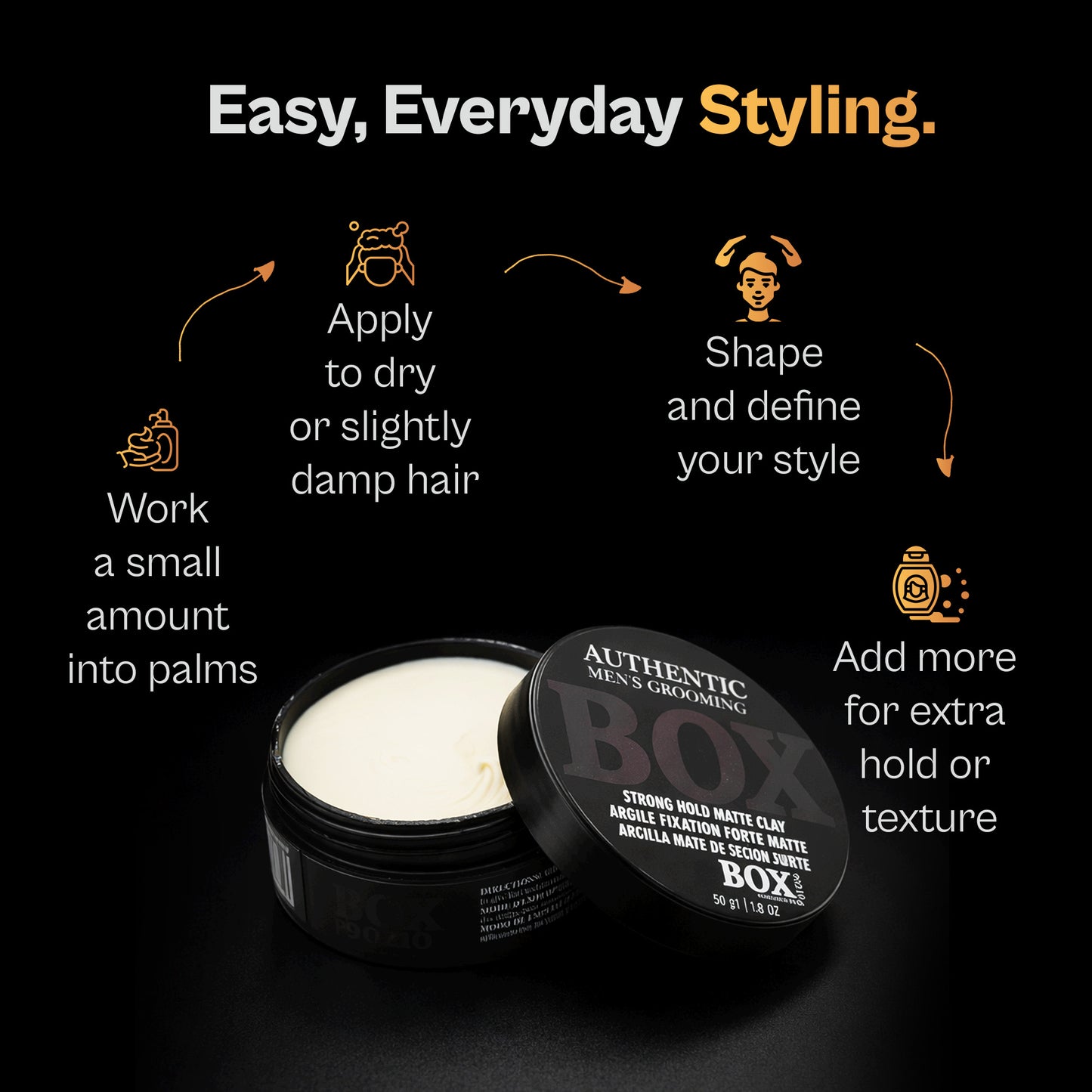 BOX90210 Sharp Edge Matte Clay 80g|2.8oz.