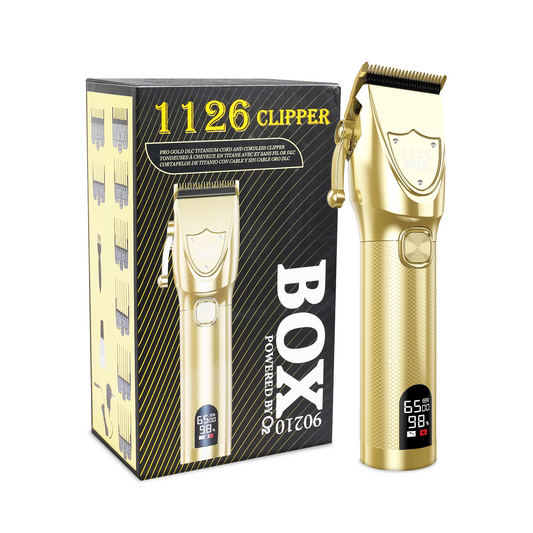 BOX90210 1126 PRO GOLD DLC TITANIUM CORD AND CORDLESS CLIPPER