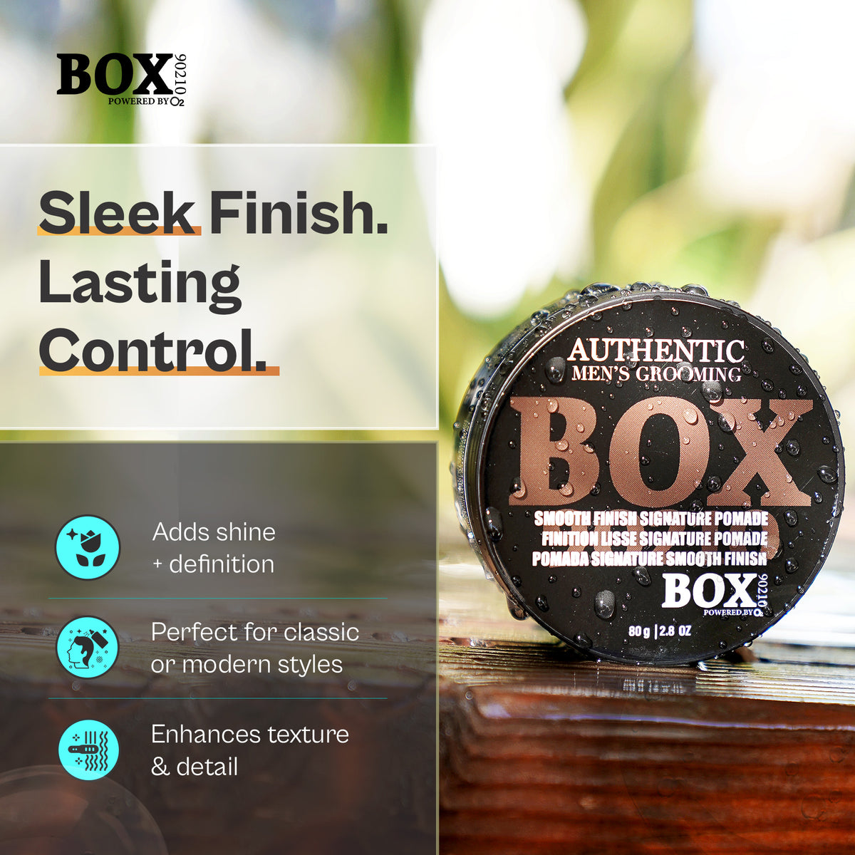 BOX90210 Smooth Finish Signature Pomade 80g|2.8oz.