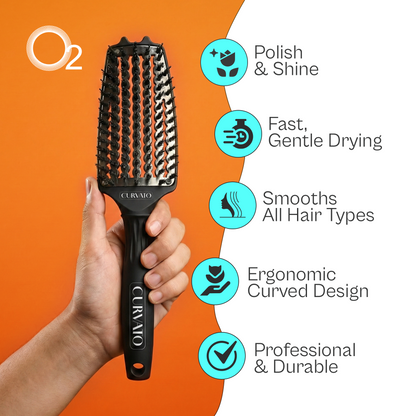 CURVATO Titanium Ceramic Curved Thermal Brush
