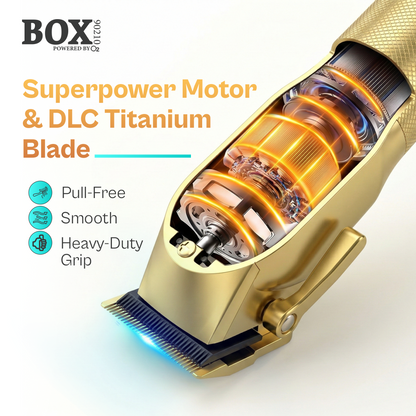 BOX90210 1126 PRO GOLD DLC TITANIUM CORD AND CORDLESS CLIPPER