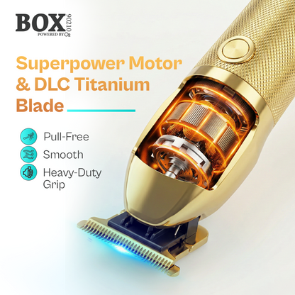 BOX90210 1126 PRO GOLD DLC TITANIUM CORD AND CORDLESS TRIMMER