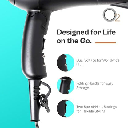 O2VOYAGE Professional Travel Hair Dryer