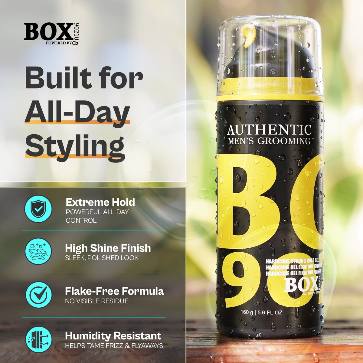 BOX90210 Hardcore Strong Hold Gel 160 g | 5.6 FL OZ.