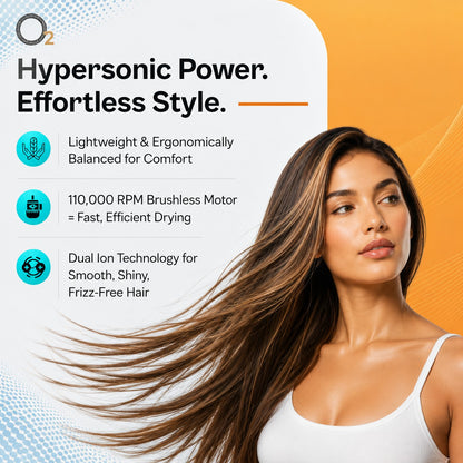 O2AMP Hypersonic Hair Dryer