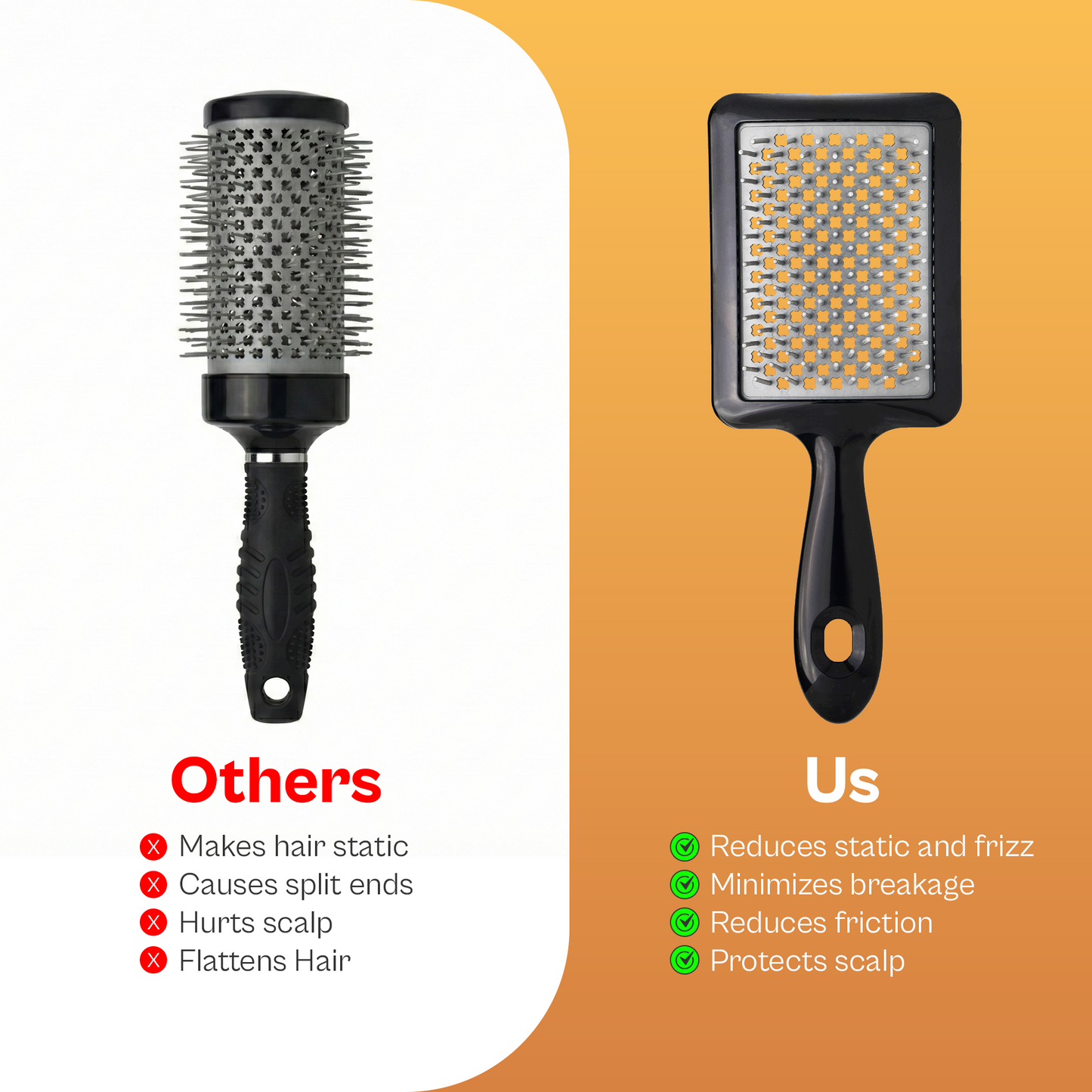 O2 TANGLE ERASER - Detangling and Styling Brush
