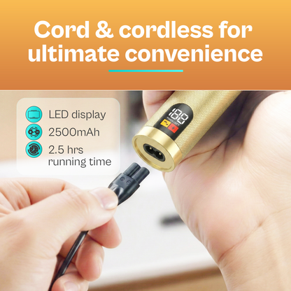 BOX90210 1126 PRO GOLD DLC TITANIUM CORD AND CORDLESS TRIMMER