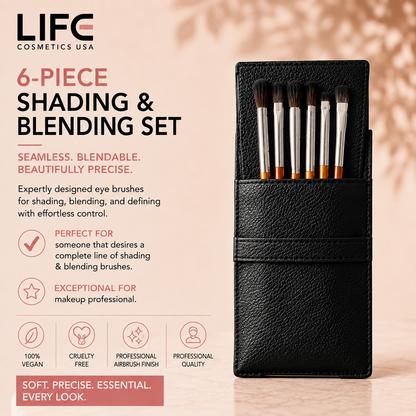 6-Piece Blending & Shading Set with Pouch