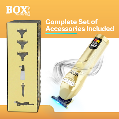 BOX90210 1126 PRO GOLD DLC TITANIUM CORD AND CORDLESS TRIMMER