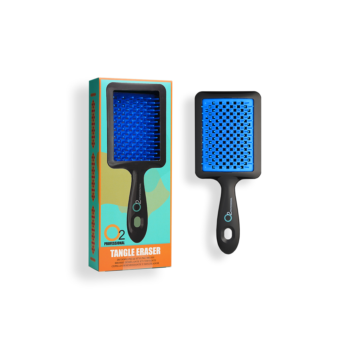 O2 TANGLE ERASER - Detangling and Styling Brush