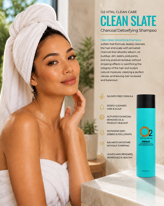 CLEAN SLATE Charcoal Detoxifying Gel Shampoo 250mL|8.5oz.