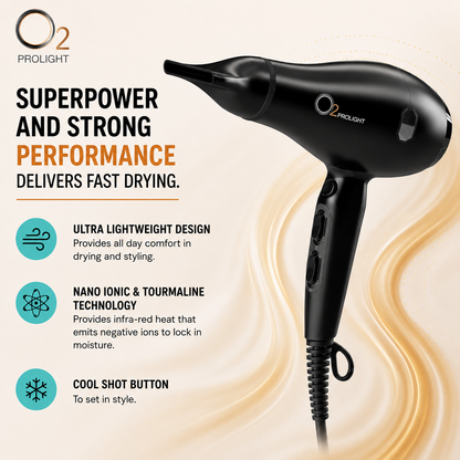 O2PROLIGHT Nano Ionic Hair Dryer