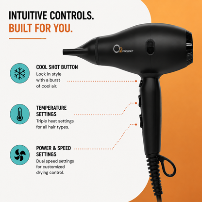 O2PROLIGHT Nano Ionic Hair Dryer