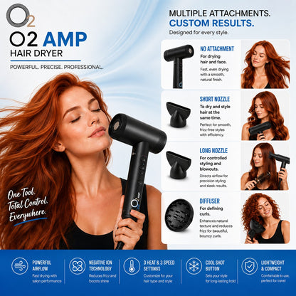 O2AMP Hypersonic Hair Dryer
