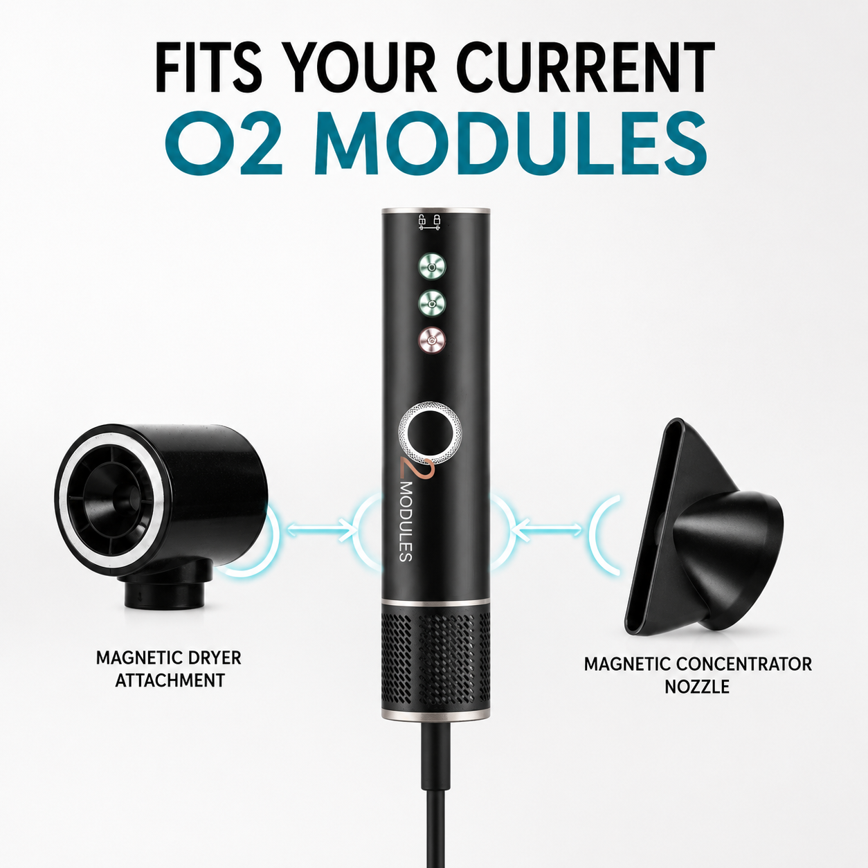 O2MODULES Magnetic Dryer and Nozzle Attachment