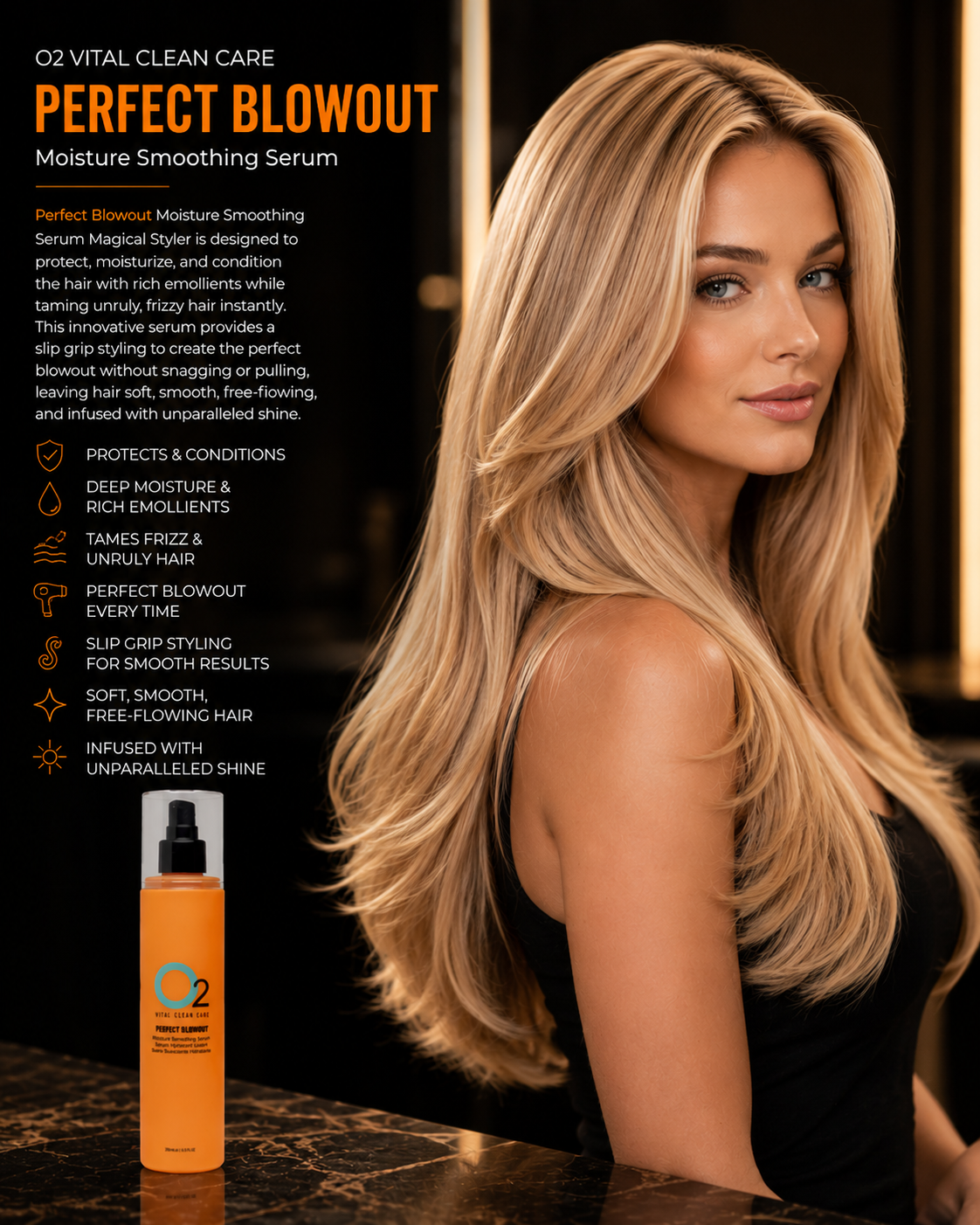 PERFECT BLOWOUT Moisture Smoothing Serum 250mL|8.5oz.