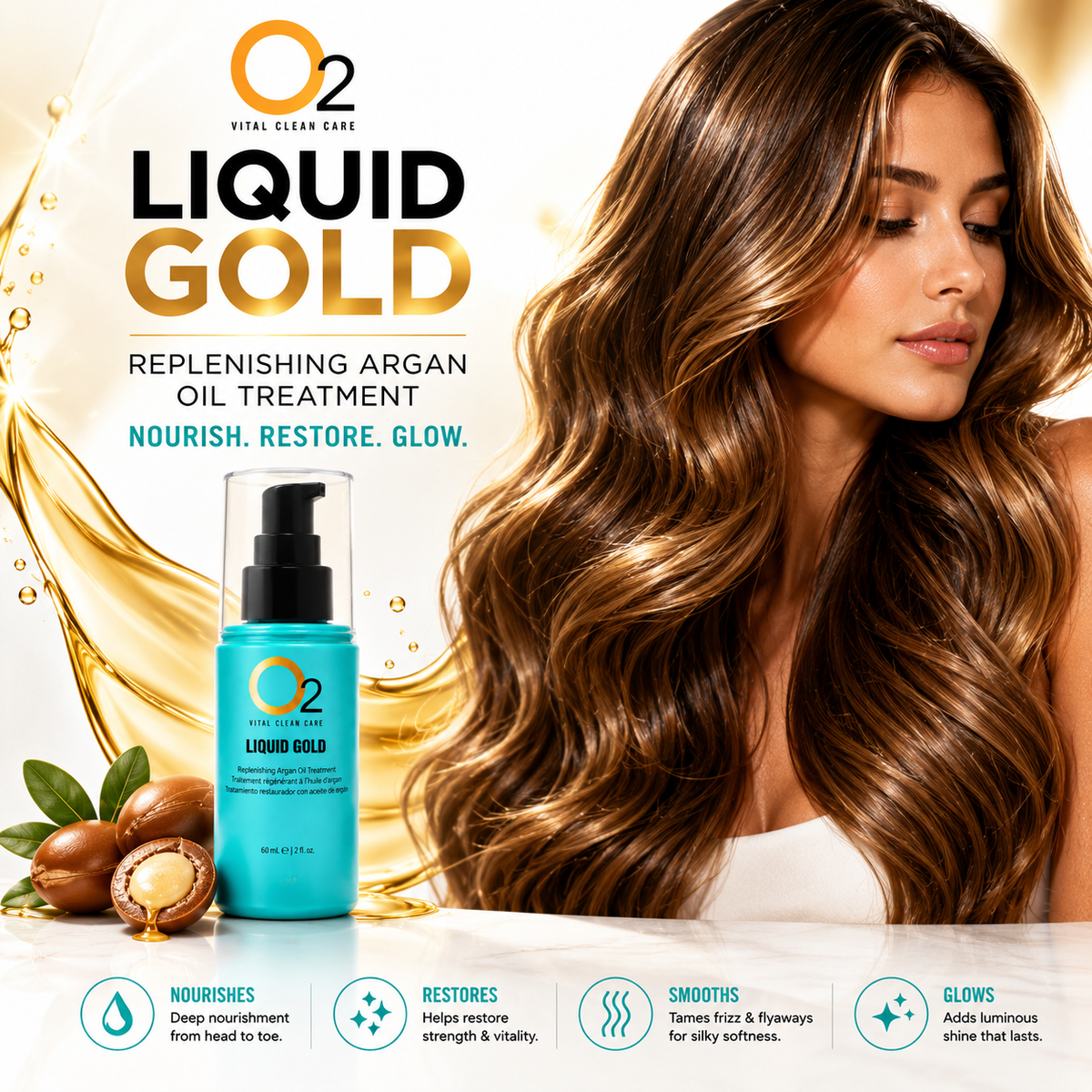 O2AMP Hypersonic Hair Dryer with FREE Liquid Gold