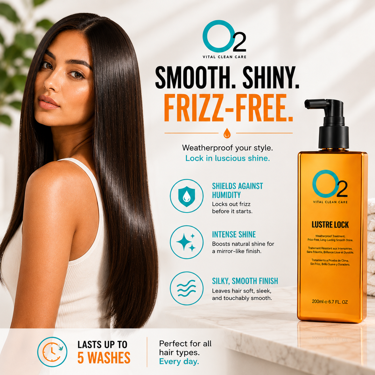 LUSTRE LOCK Anti-Frizz Shield Treatment 200mL|6.7oz.