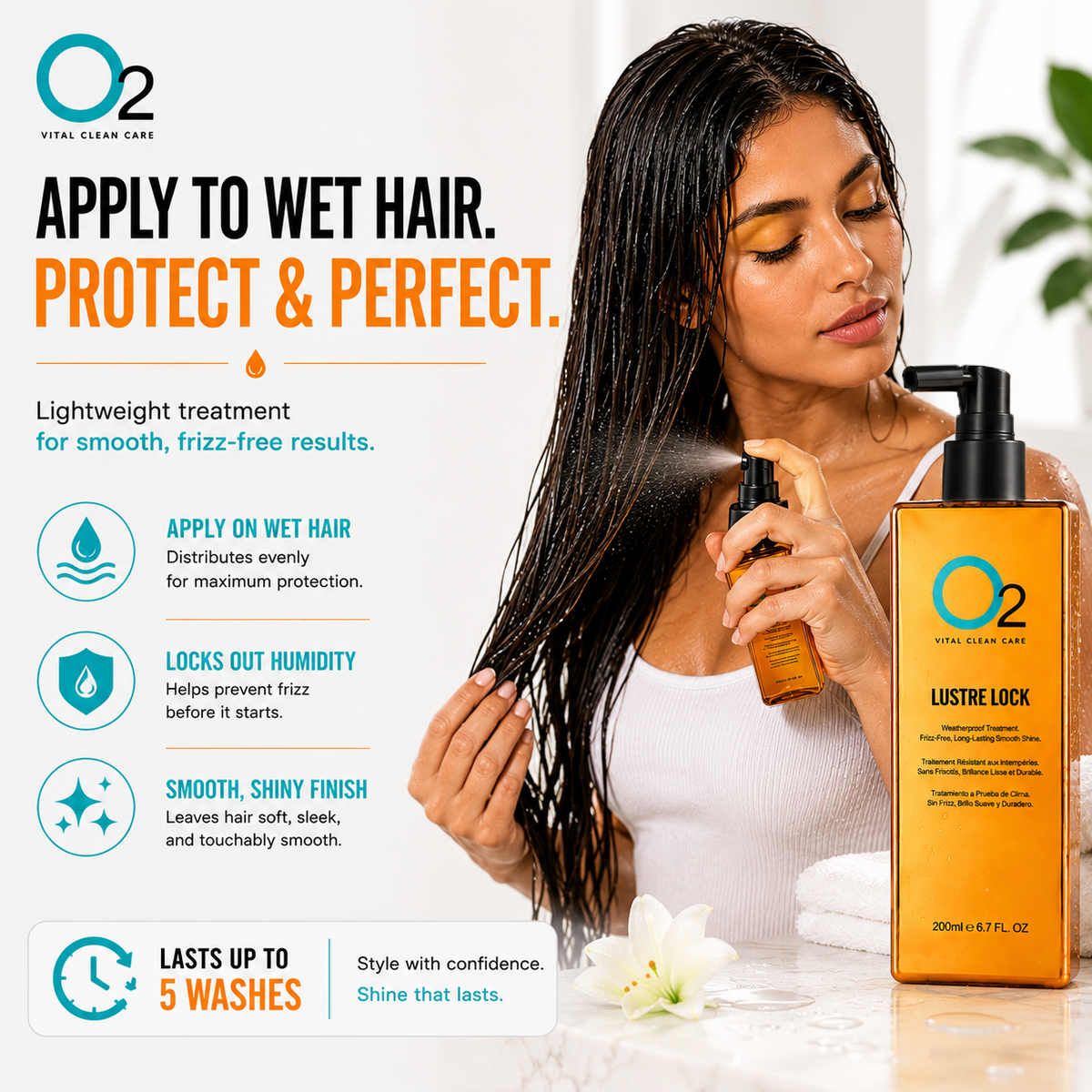 LUSTRE LOCK Anti-Frizz Shield Treatment 200mL|6.7oz.