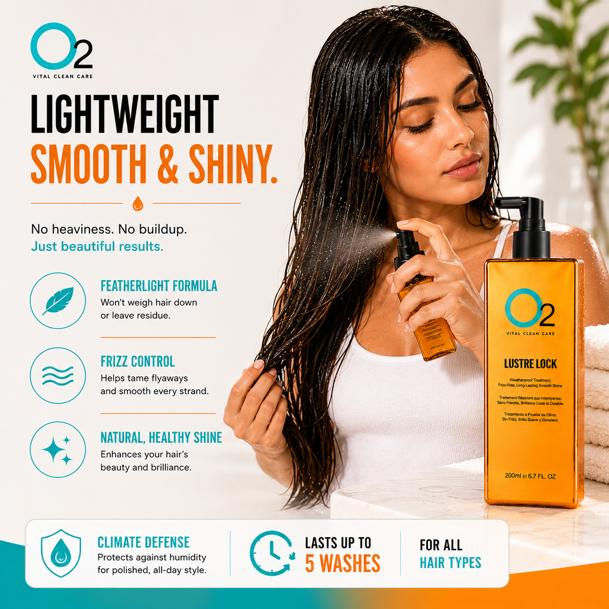 LUSTRE LOCK Anti-Frizz Shield Treatment 200mL|6.7oz.