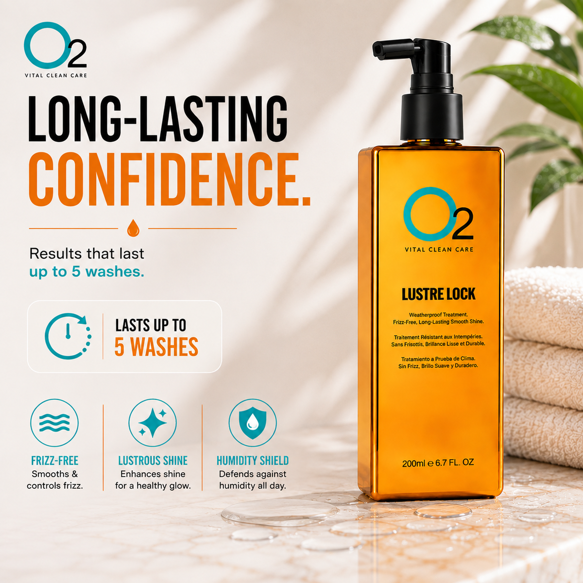 LUSTRE LOCK Anti-Frizz Shield Treatment 200mL|6.7oz.