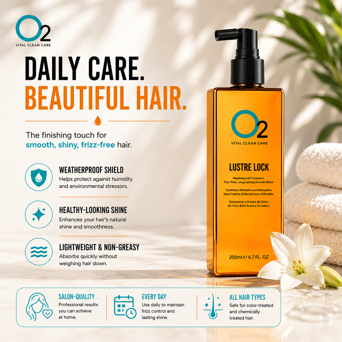 LUSTRE LOCK Anti-Frizz Shield Treatment 200mL|6.7oz.