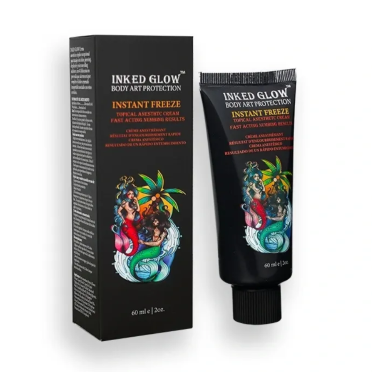 Inked Glow product packaging on a white background