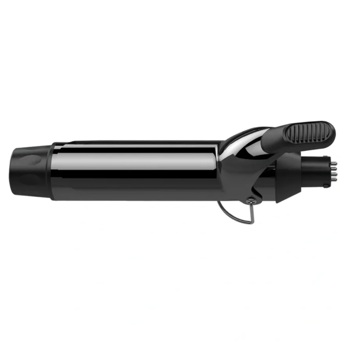 Black hair styling tool on a white background