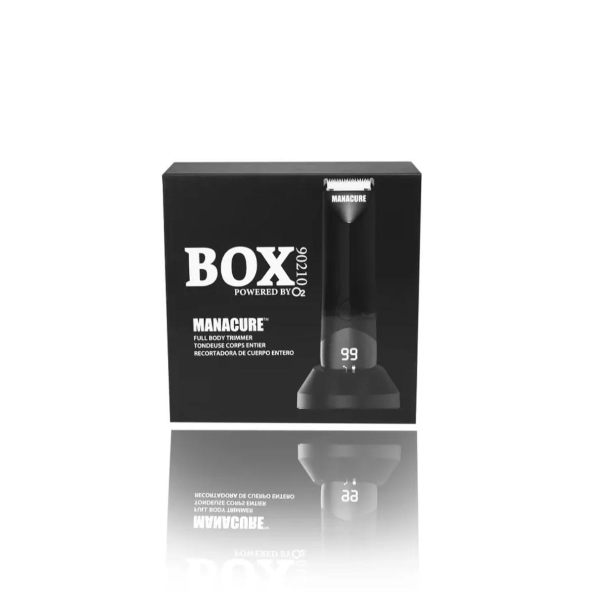 Manicure product packaging with 'BOX' branding on a white background