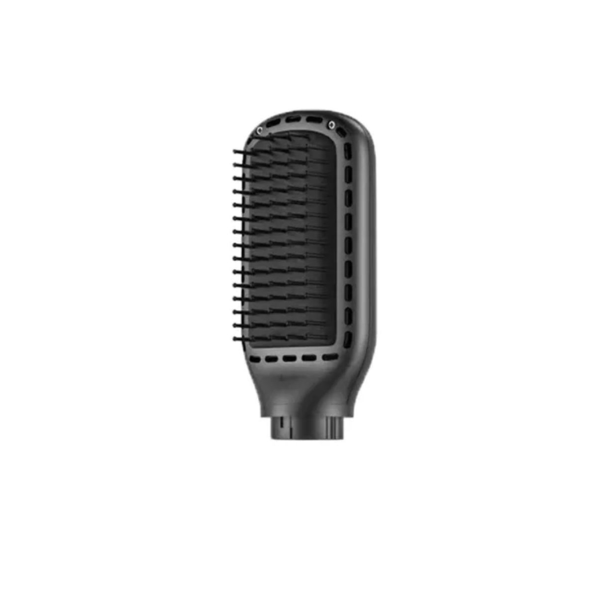 Black hairbrush on a white background