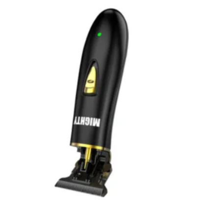 Black and yellow grooming tool on a white background