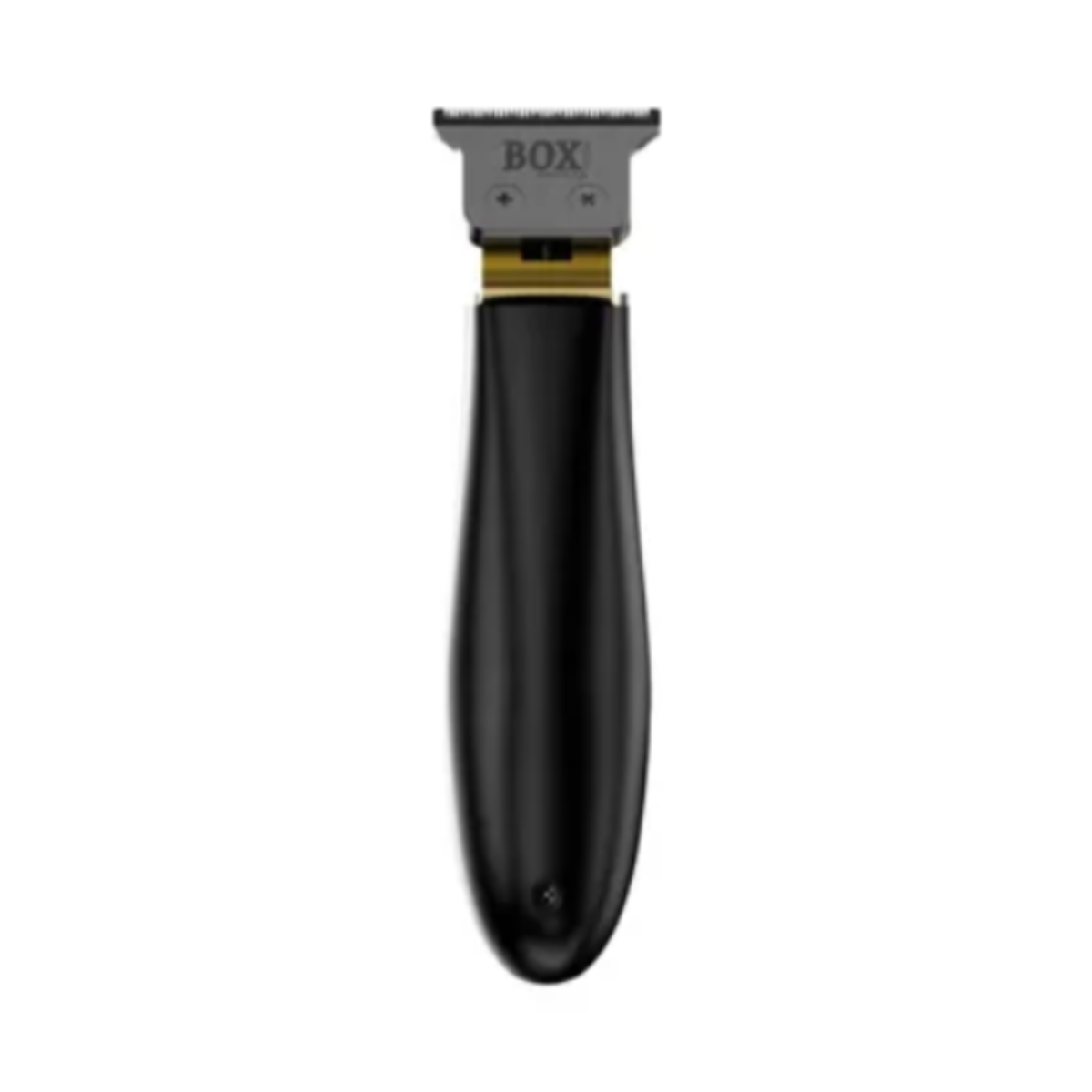 Black and silver razor on a white background