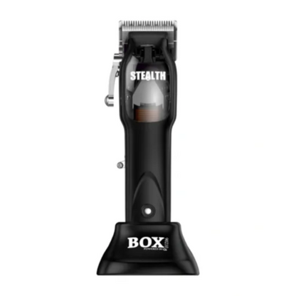 Black hair clipper with 'Interlink' branding on a white background
