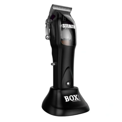 Black hair clipper on a white background