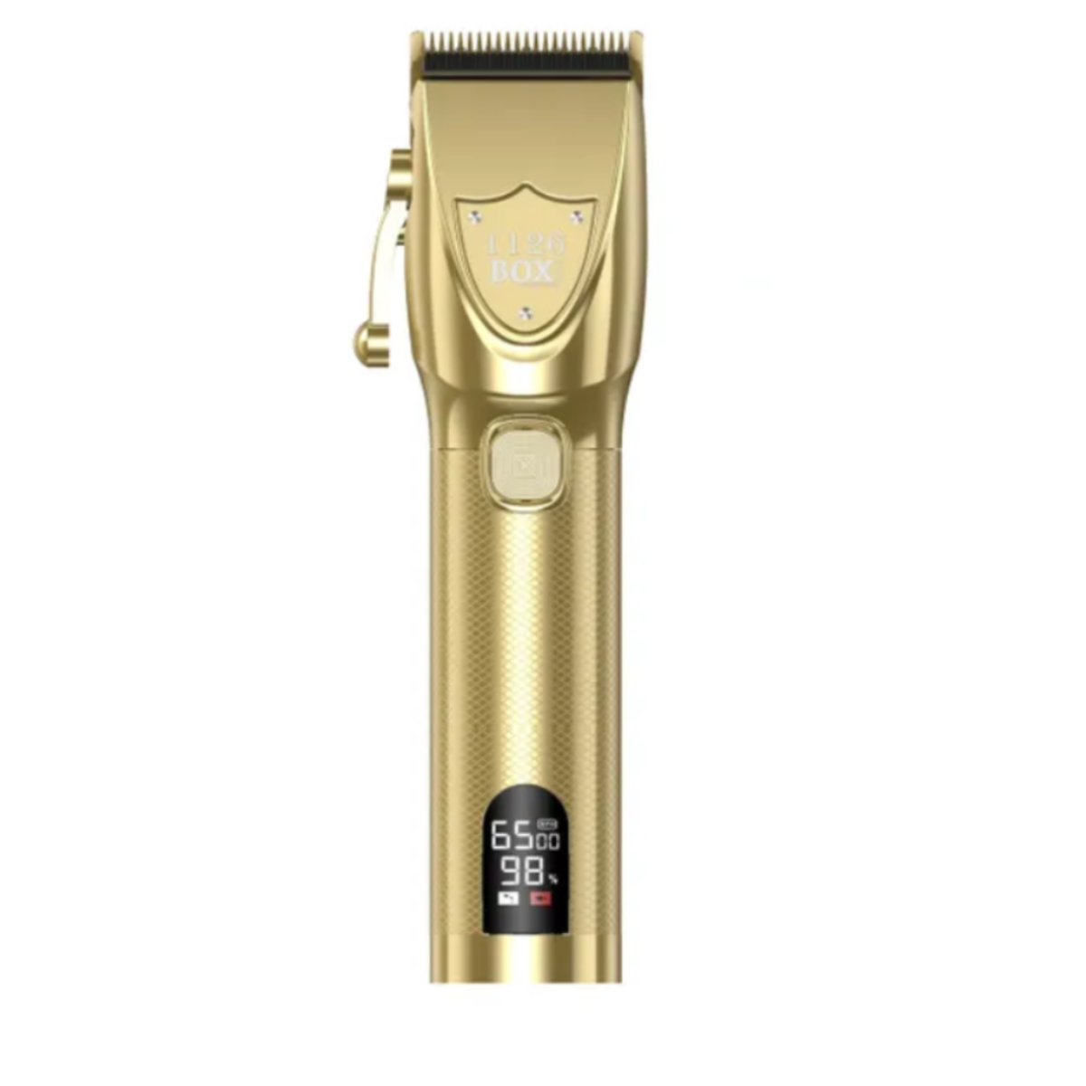 Gold hair clipper on a white background
