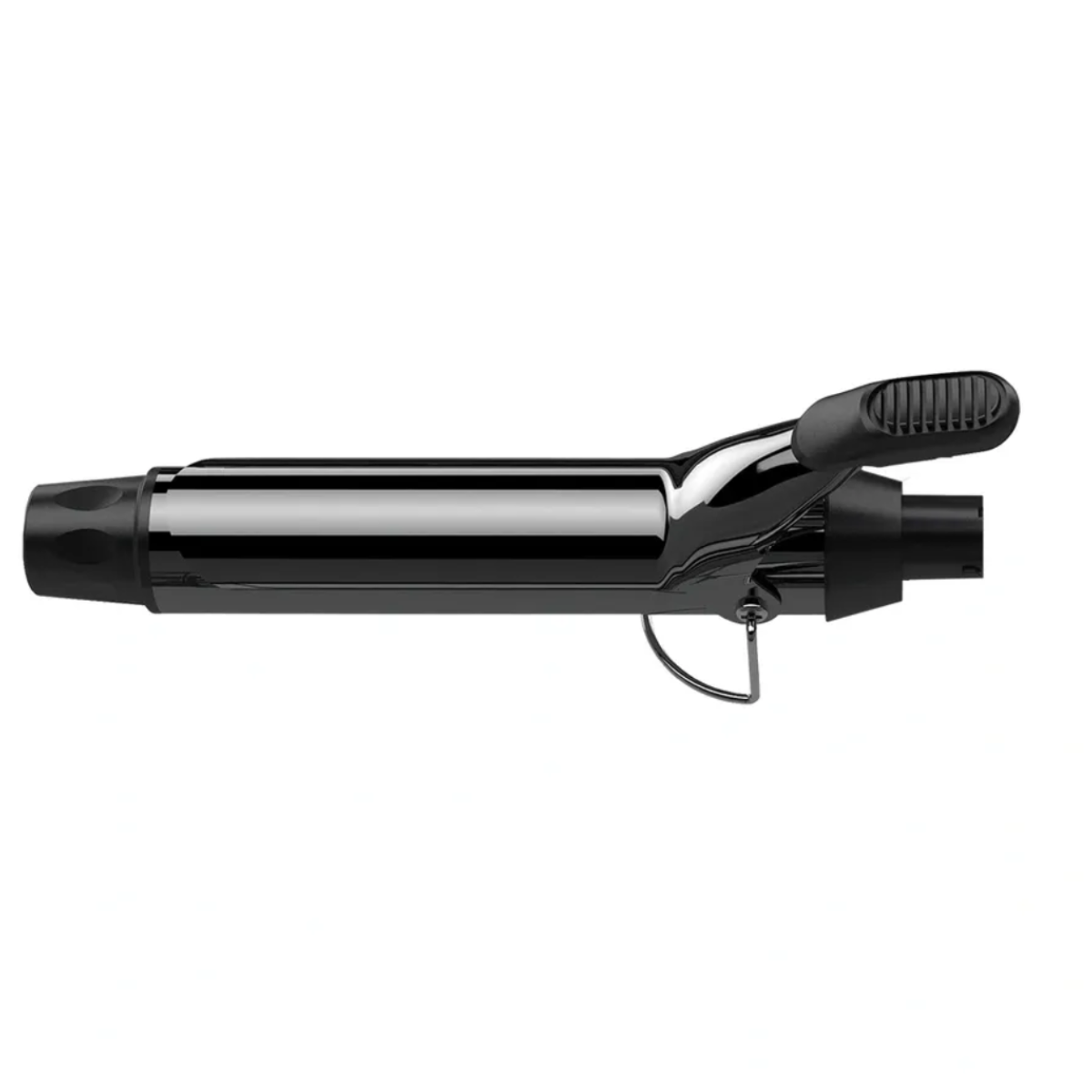 Black hair curler on a white background
