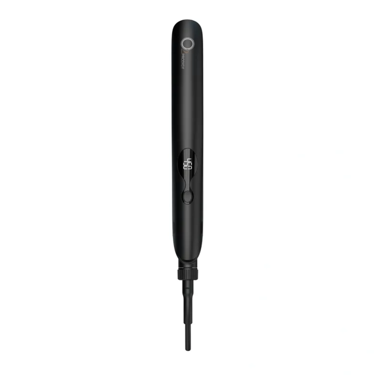 Black hair straightener on a white background
