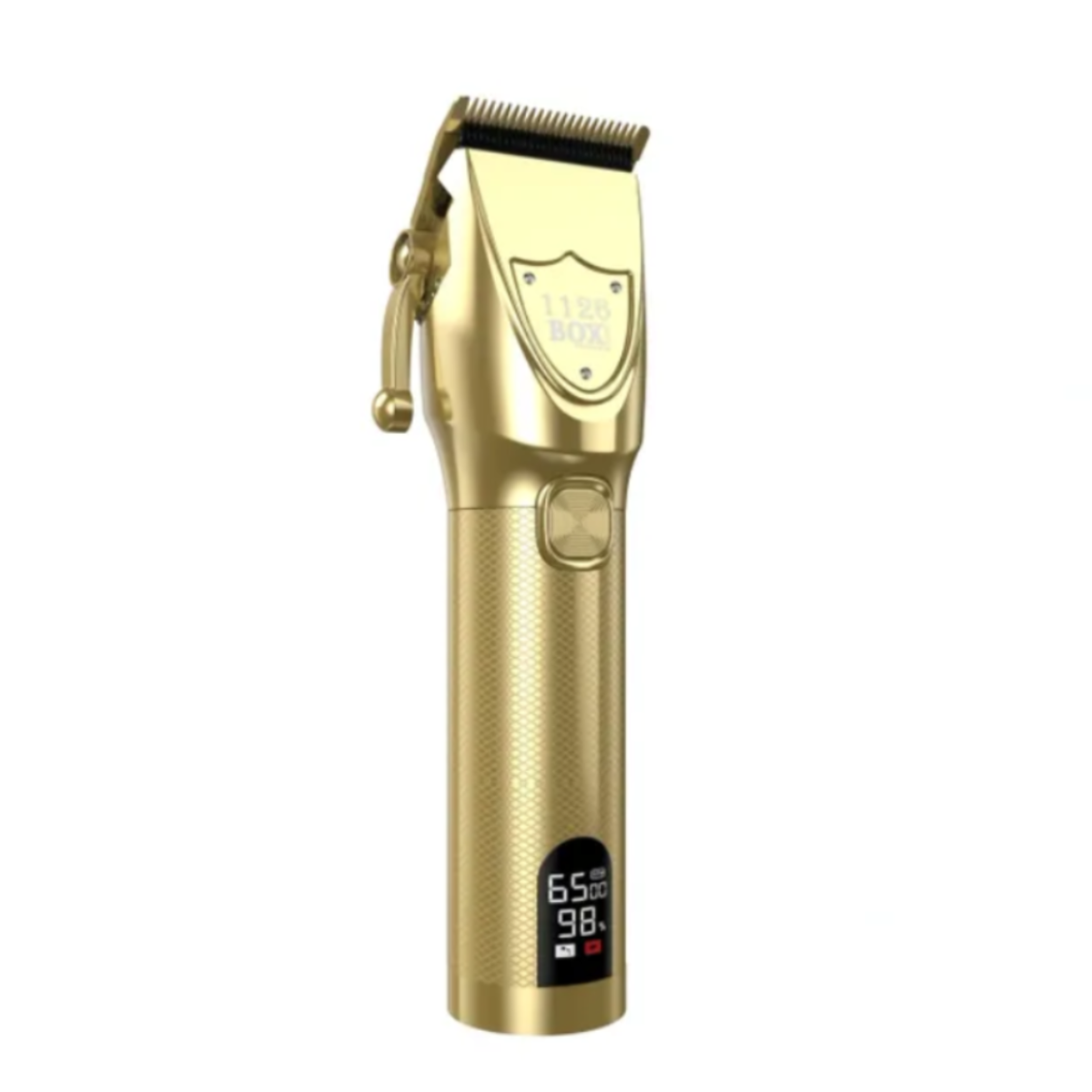 Gold hair clipper on a white background