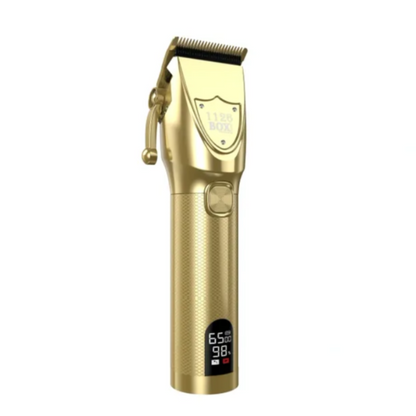 Gold hair clipper on a white background