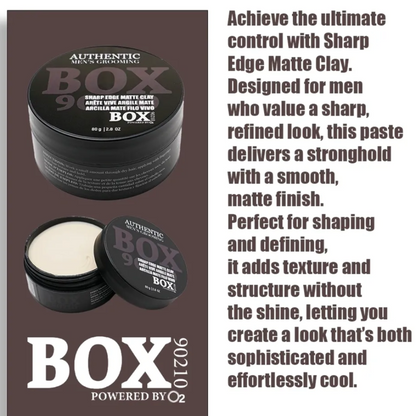 BOX90210 Sharp Edge Matte Clay 80g|2.8oz.