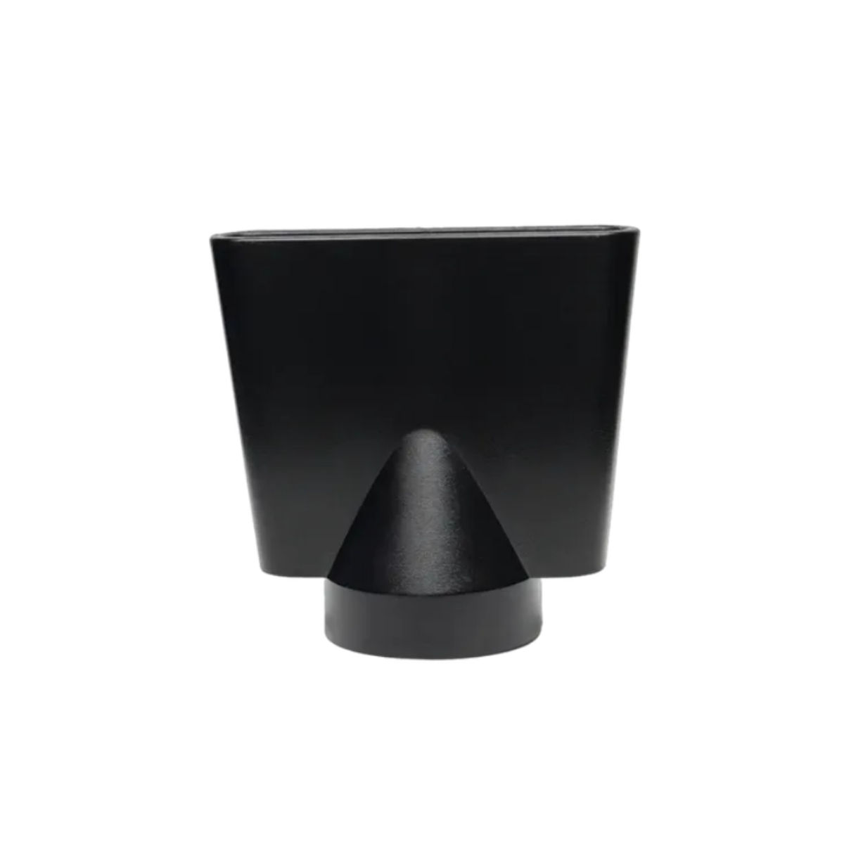 Black vase on a white background