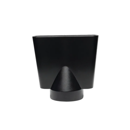 Black vase on a white background