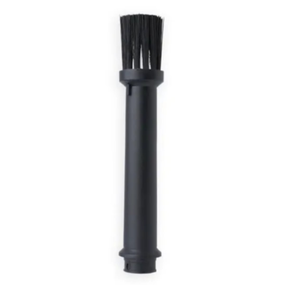 Black cylindrical brush on a white background