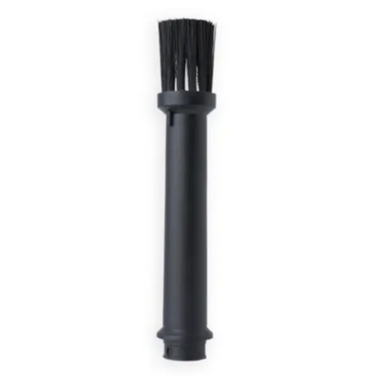 Black cylindrical brush on a white background