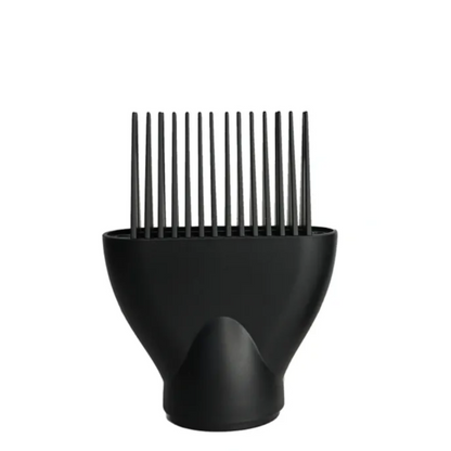 Black hair dye applicator with comb on a white background