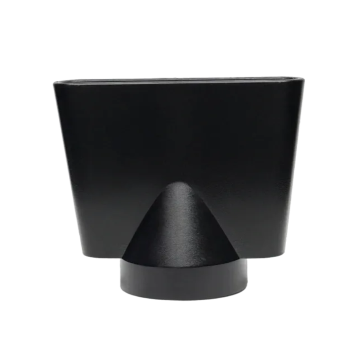 Black vase on a white background
