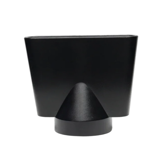Black vase on a white background