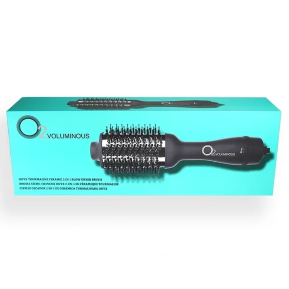 O2VOLUMINOUS Onyx Tourmaline Ceramic 2 in 1 Blow Dryer Brush