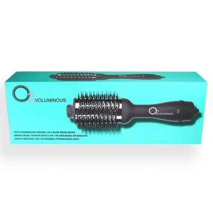 O2VOLUMINOUS Onyx Tourmaline Ceramic 2 in 1 Blow Dryer Brush