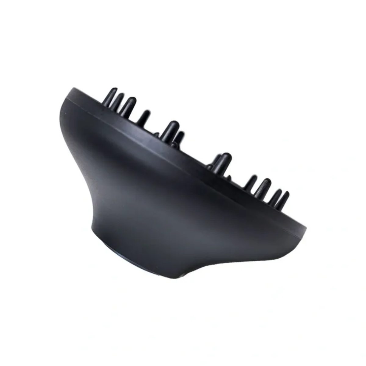 Black hair dryer diffuser on a white background